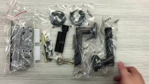 Kunci Pintu Full Handle Set Gagang Pintu Lurus Black Doff Premium