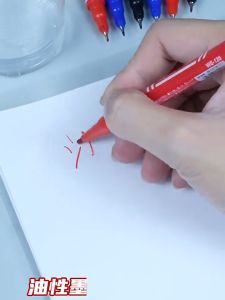 0.5 1.0 Quick-drying Permanent Marker Stain proof Student Writing Stationery Black Blue Red Waterproof Double-headed Tip