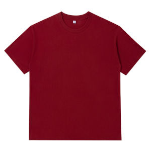 New 2024 Mens Cotton T-Shirt Short Sleeve Loose Comfortable Versatile Simple Base Shirt Hong Kong Style Casual round Neck Top