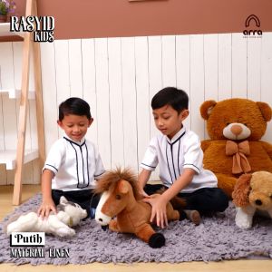 Baju Koko Pakistan Anak Laki Laki Resleting Depan Koko Rasyid Kids Mustard