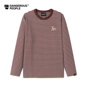 dangerouspeople | Striped Dog Design Casual T-Shirts