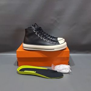 SEPATU CNVRS ALL STAR HIGH HITAM PUTIH KULIT PFC 38-43 SNEAKERS LEATHER BLACK WHITE