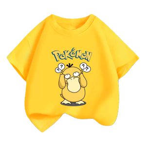 Bandai | Childrens T-shirt Cartoon Reachable Duck Summer New Cute Childrens Clothing Pure Cotton Fashionable Casual Top
