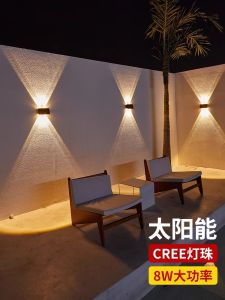 Solar Powered Wall Washing Lights Outdoor Waterproof Garden Landscape Decorative Lights Villa Exterior Wall Lighting