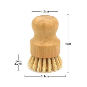 Portafilter Cleaning Brush with Wooden Handle 58mm Powder Bowl Coffee Cleaning Brushes for Espresso Machine Portafilter Baskets