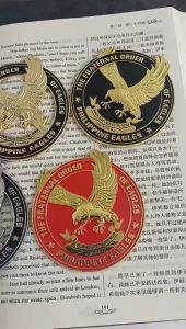 High Quality 100% Solid Red 3M TFOE Emblem The Fraternal Order Of Eagles Car Emblem Waterproof Non-Fade 3D Eagle Badge