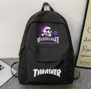 Dinai.Bags Tas Ransel distro pria keren motif thrasher tengkorak-Tas backpack sekolah