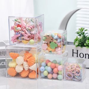 Clear Acrylic Square Box With Lids Dried Snacks Container Candy Organizer Figures Display Case【Local】PH