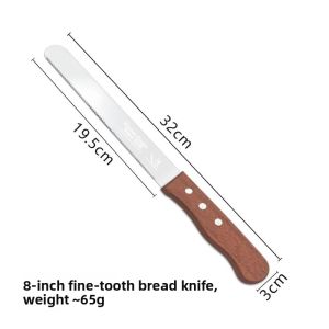 Bread Slicing Knife Stainless Steel No Crumbs