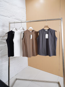 Pure Cotton Knitted Basketball Sports Vest Top Loose Fit Summer New Arrival Heavy Shoulder Pure Color Youth Daily Wear