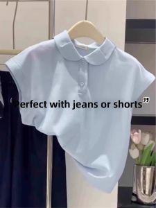 Slimming Youthful Hong Kong Style Short Sleeve Womens POLO Shirt