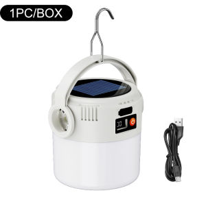 Solar LED outdoor camping lamp portable lamp configuration hook supports TYPE-C charging.