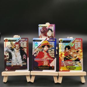 Bandai | ONE PIECE DIY Collection Cards Number card Monkey D. Luffy Shanks Ace High Quality Self Made Game Anime Cards Gift Toy