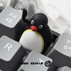 Pingu Penguin Mechanical Keyboard Personalized Cartoon Design Replacement Keycaps Esc Resin Material Customized Peripheral Gifts