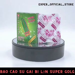 Bao cao su gai bi râu Super Gold hộp 2 cái bao cao su bi gân gai lớn kéo dài thời gian quan hệ Bao Cao Su Latex Nhật Bản - Lazada
