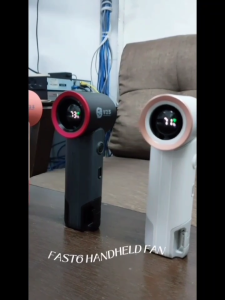 V2S Fast6 Handheld Fan Rechargeable and Super Wind 100 Level Speed with LED Digital Display Electric Fan