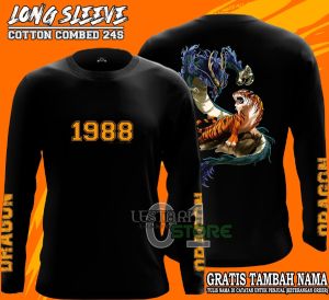 KAOS LENGAN PANJANG DRAGON 1988 - T SHIRT DRAGON 1988 terbaru