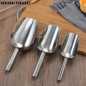 Sendok Skop Es Batu Stainless Tebal 891011 inch / Sekop Es /Sekop Tepung /Sekop Beras/Gula/Kacang/Kopi Stainless