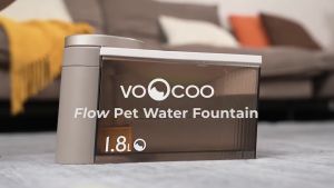 VooCoo Pet Water Fountain น้ำพุแมว น้ำพุไร้สาย มีระบบกรอง 4ชั้น ระบบการฆ่าเชื้อด้วยรังสี UV-C