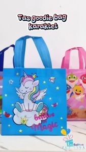 isi 12 Tas Souvenir Ulang Tahun Anak / Goodie Bag HBD / Tas Ultah karakter / tas hampers ultah