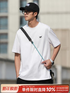 เสื้อยืดคอกลมแขนสั้นพิมพ์ลายสไตล์ย้อนยุคญี่ปุ่นสำหรับผู้ชาย ทรงหลวม ผ้าฝ้ายผสมโพลีเอสเตอร์ ระบายอากาศได้ดี สำหรับฤดูร้อน