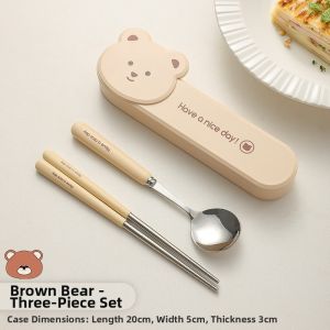 Cartoonish Funny Portable Cutlery Set 304 Stainless Steel