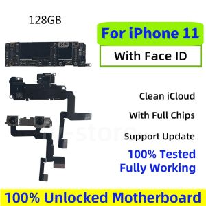 100% Working Motherboard For iPhone 11 Pro Max With/NO Face ID Unlocked Support iOS Update Clean iCloud Logic Board Mainboard