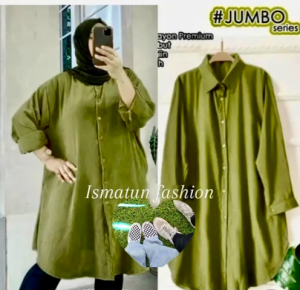 Tunik Wanita Jumbo / Tunik Polos Big Size / Baju Tunik Kasual / Tunik Fashion Kekinian