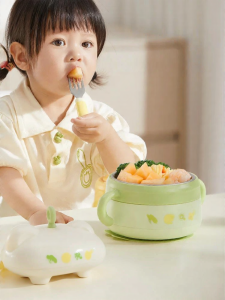 SHI YUE JIE JING | Baby Thermal Feeding Bowl Stainless Steel