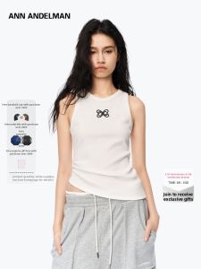 ANN ANDELMAN | White Asymmetric Ruched Tank Top