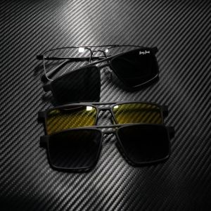 Grey Jack Kacamata Clip On 4in 1 Free 3 Lensa Polarized Bahan Metal Model Aviator Bisa Minus Pria dan Wanita Fashionable 8145