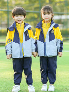 Winter Three-Piece Set Childrens Outdoor Clothing Breathable Waterproof Polyester Fiber Sports Style Skiing Suitable for Boys Girls And Toddlers