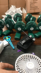 USB Mini Desk Fan with Flexible 360° Neck Quiet Strong Airflow Portable Plug-In Cooling Fan for Office Dorm Travel Use