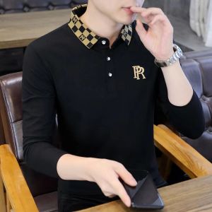 Big Sale Leak-Picking ~ Counter Withdrawal Tail Order Big Brand Export Discount Mens Long-Sleeved T-shirt Cotton Striped Polo Shirt Fashion