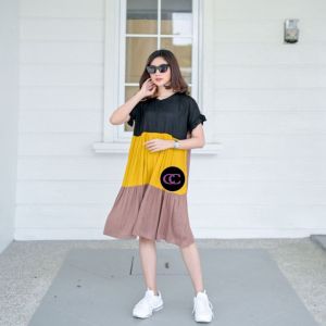CICI Mini Dress Ice Cream Daster remaja dress lolipop busui resleting terbaru jumbo kekinian 2024