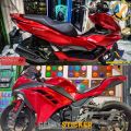 Stiker skotlet merah chrome mirror sticker merah metalik krom super glossy red chrome. 