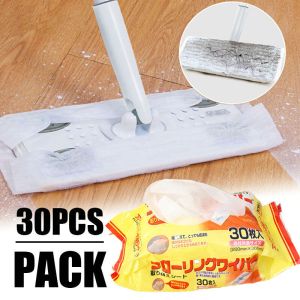 ดิเอ�ซ์ กระดาษ 30 ชิ้น แพ็คแบบแห้ง เปียกเพื่อน แบบอุปกรณ์อุปกรณ์ ความสะอาดในครัวเรือนไม้ ถูพื้นแบนพื้นแบบ กระดาษที่ทำความสะอาดความเหนียว