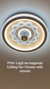 AceDeal [Support Lalamove Bulk Orders] 20Inch Ceiling Light Fan Light Remote Control Tri Color Dimmable Timed 6 Gear Wind Speed Living Room Simple Design Mute Eyes Protection Ceiling Light With Fan