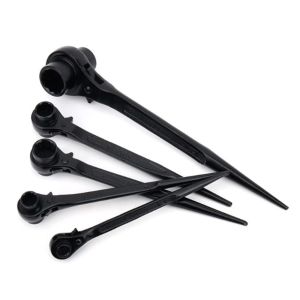 30-32 มม.Hexagon Ratchet Spanner เกรดอุตสาหกรรม Ratcheting Socket ประแจ Multi-function แบบสองทิศทาง Ratchet Socket ประแจ