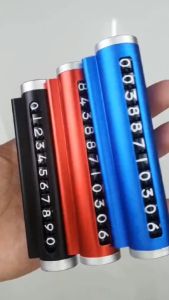 BẢNG HIỂN THỊ SỐ ĐIỆN THOẠI KHI ĐẬU XE OTO thay đổi số bằng nút xoay cao cấp bảng số điện thoại ô tô xe hơi KUMORI
