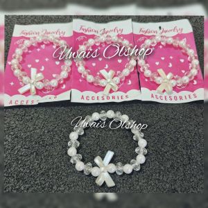 Grosir/Gelang Tangan Mute Manik Manik Terbaru Model Gelang Pakai Rantai Panjang Harga Untuk 1 Lusin (12 pic Gelang)