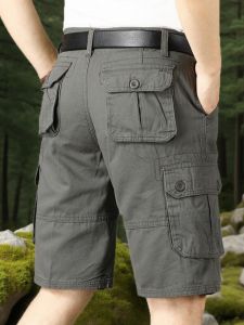 Quần Short Công Sở Cotton Mùa Hè Cho Nam Cỡ Lớn Quần Dài Thường Ngày Thoáng Khí Quần Ống Đứng Cạp Vừa Quần Short Thường Ngày