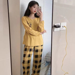 Korean Style Sweet Floral Sleepwear Set Womens Long Sleeve Long Pants Cute Girl Student Home Clothes Set Autumn New Arrival