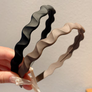 Anti-Slip Hairband Womens Face Masking Special Wave High Cranial Top Hairband Mens Fashionable Elastic Hairband