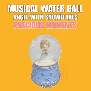 Musical Waterball  Snow Globe Angel with Snowflakes Precious Moments