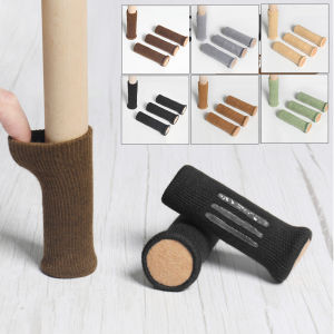 【💪Ultra-Quiet Anti-Skid💪】4Pcs Furniture Leg Sock Floor Protector Chair Socks Quiet High Elastic Knitted Chair Foot Cover Non-Slip Furniture Floor Protector Pad Moving Noise Reduction Cover
