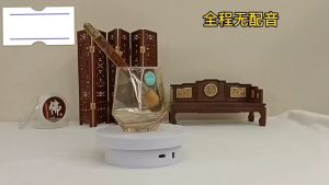 LED Rotating display stand 360° Live Streaming Rotating display stand Degree Rotation USB Portable 14/20/25/30cm Photograp small Jewelry Holder Electric Adjustable Speed for watch / cake / gundam/ Toy /shoes stand display