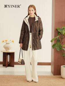 YINER | Traditional Style Satin Quilted Down Jacket
