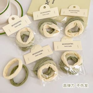 Mùa Xuân Xanh Trà Matcha Dây Buộc Tóc Cao Đàn Hồi Cao Phụ Kiện Tóc Dễ Thương Giản Dị Dây Buộc Tóc Cho Bé Gái Phụ Kiện Tóc