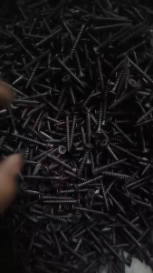 100 PCS | Black Screw for Wood and Metal Self Tapping Flat Head Drywall Screw 1 inch to 3 inches || ECO